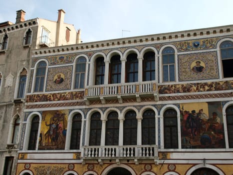 Venice - Exquisite antique buildings along Canal Grande 