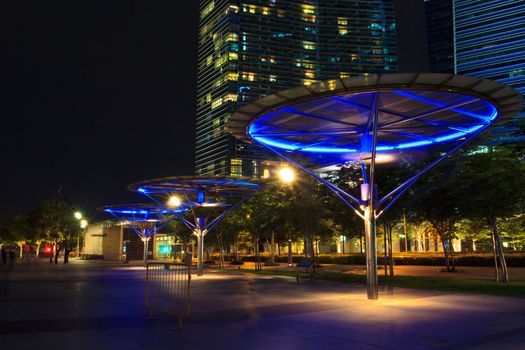 solarcell fan in the marina bay