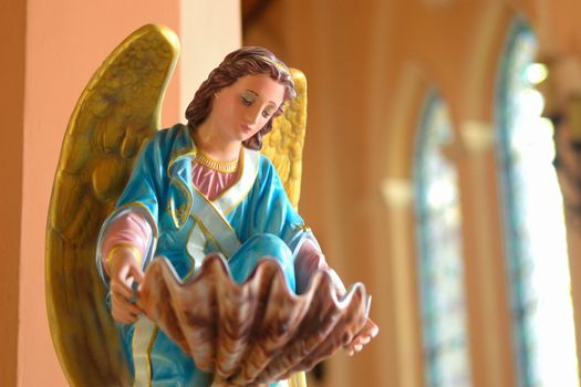 Nativity angel in Christian churches.