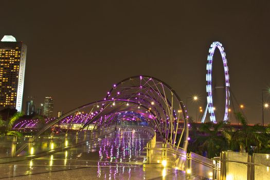 singapore flyer views near the shoppes at marina bay sands