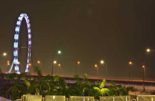 singapore flyer views near the shoppes at marina bay sands