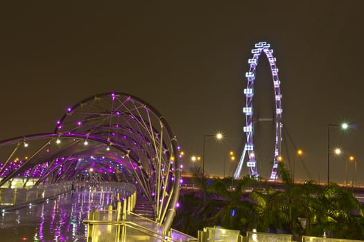 singapore flyer views near the shoppes at marina bay sands