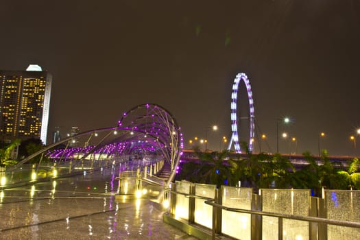 singapore flyer views near the shoppes at marina bay sands