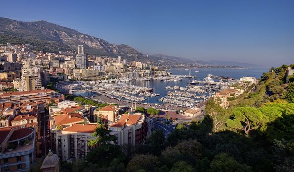 Monaco, Monte Carlo cityscape.Azure coast France, Europe