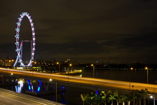 singapore flyer that near the express way