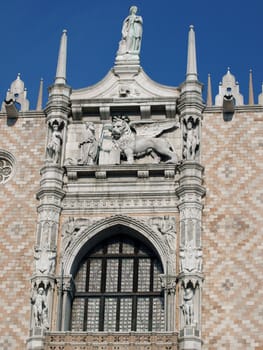 Venice - Doges Palace facade seen from St Mark's Square