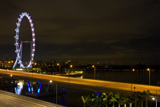 singapore flyer that near the express way