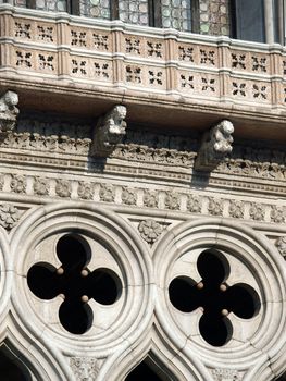 Venice - tracery from the Doge's Palace, one of venice symbol