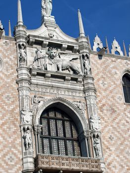 Venice - Doges Palace facade seen from St Mark's Square