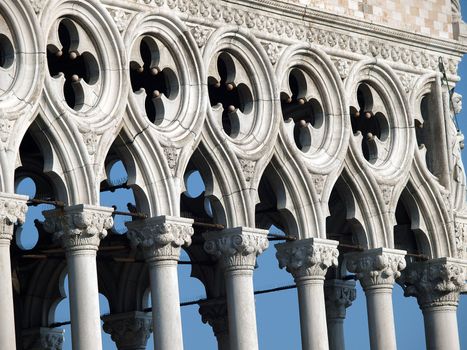 Venice - tracery from the Doge's Palace, one of venice symbol
