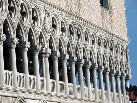 Venice - tracery from the Doge's Palace, one of venice symbol