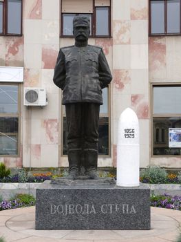 Monument of Warior Stepa in the center of Chachak town, Serbia