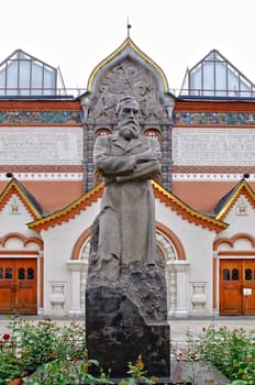 Monyment of Tret'yakov near the Gallery. Moscow, Russia