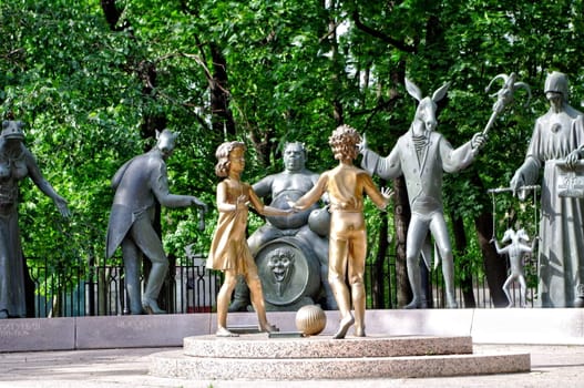 The children - victims of adult vices. Monument, Moscow