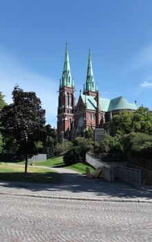 View of a  Gothic church in Helsinki, Finland