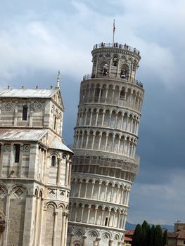 Pisa - Leaning Tower and Duomo in the Piazza dei Miracoli