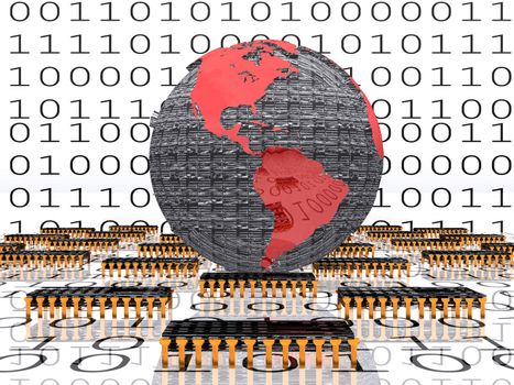 Earth and microprocessor