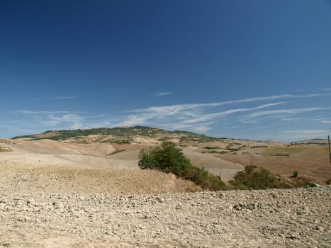   Landscape after harvests Tuscany, Italy