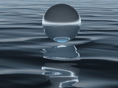 the drop and the sea