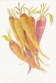 hand painted carrots