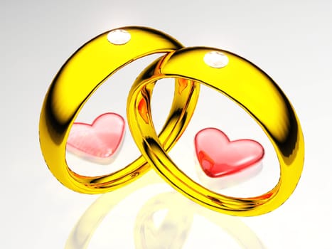 rings and heart