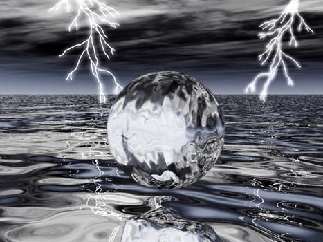 the sea and lightning