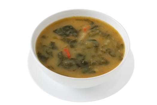 vegetable soup in bowl