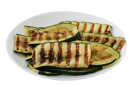 grilled vegetables on the plate