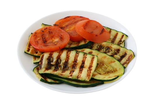 grilled vegetables on the plate