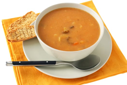 vegetable soup in bowl