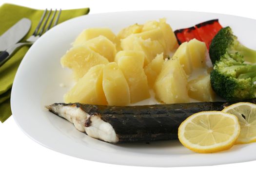 grilled swordfish with potato