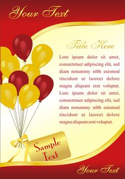 birthday card with balloons