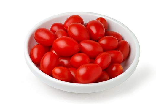 Dish with cherry tomatoes (horizontal) with clipping path
