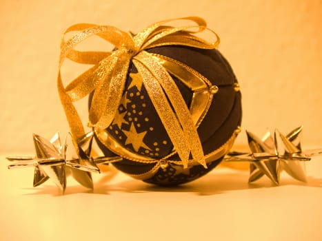 X-mas -  Closeup of a Golden christmas decoration