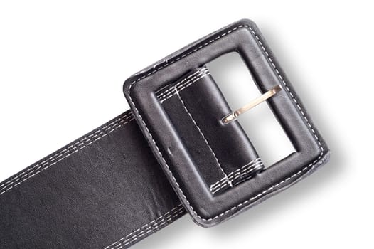 Blak belt buckle with clipping path