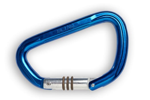 Mountaineering: modified D aluminium carabiner (2700  Kg) with clipping path