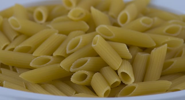 A plate of half pipes, typical Italian pasta