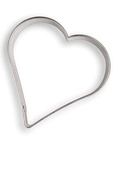 Heart shaped cookie cutter with clipping path