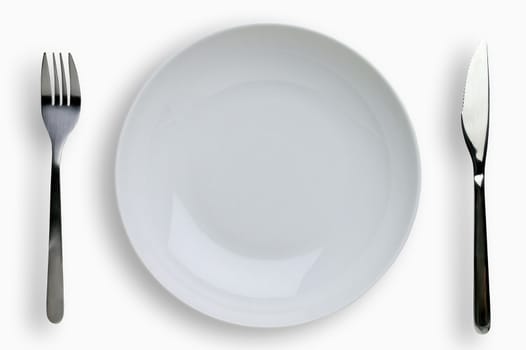 Place setting with clipping path