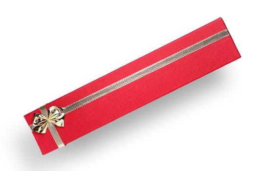 Long gift box with clipping path