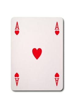 Ace of Hearts with clipping path