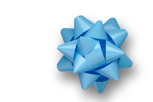 Blue bow with clipping path