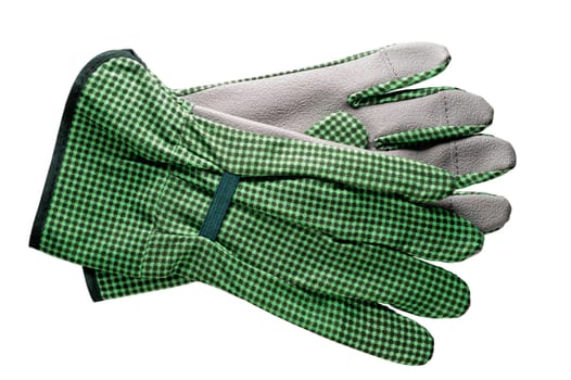 Gardening tools: gloves with clipping path