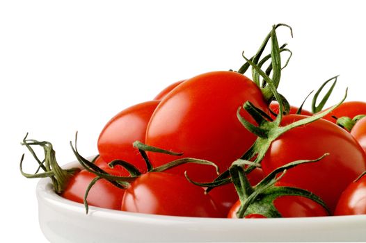 Dish with cherry tomatoes (horizontal) with clipping path