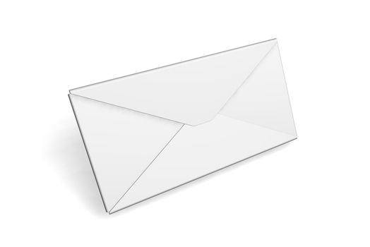 3D render of a blank envelope