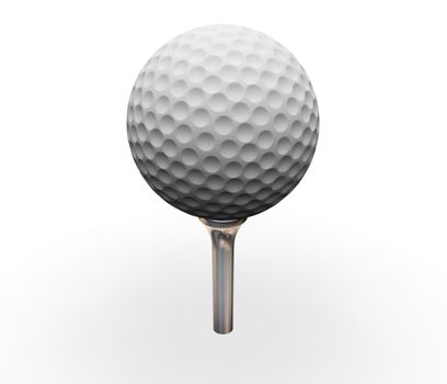 3D render of golf ball on tee