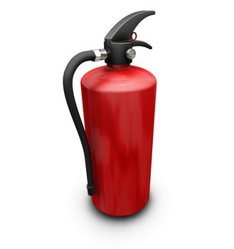 3D render of a fire extinguisher