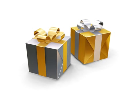 3D renders of wrapped gifts 