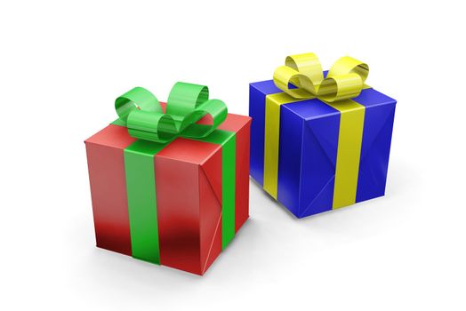 3D render of wrapped gifts