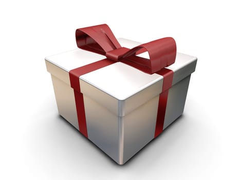 3D render of a wrapped gift